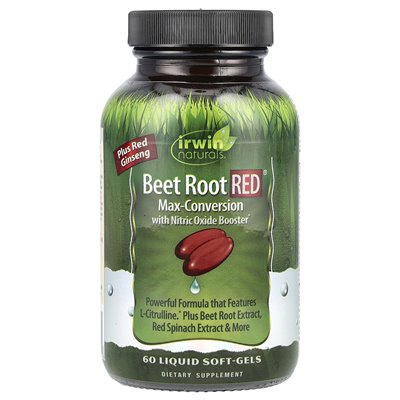 Irwin Naturals, Burak Root Red®, Max-Conversion z wzmacniaczem tlenku azotu, 60 płynnych miękkich mokretów Irwin Naturals, Burak Root Red®, Max-Conversion z wzmacniaczem tlenku azotu, 60 płynnych miękkich mokretów