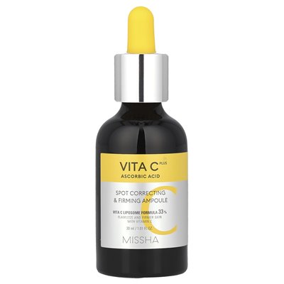 Missha, Vita C plus ascorbic acid, spot correcting and firming ampoule, 1.01 Fl Oz (30 ml)
