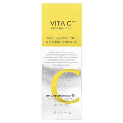 Missha, Vita C plus ascorbic acid, spot correcting and firming ampoule, 1.01 Fl Oz (30 ml)