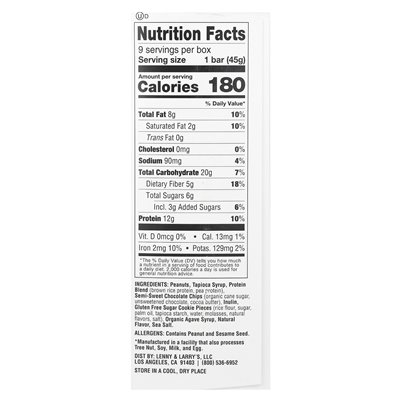 Lenny & Larry's, The Complete Cookie-Fied Bar®, Schokoladen-Schokoladen-Chicel, 9 Riegel, 1,59 oz (45 g)