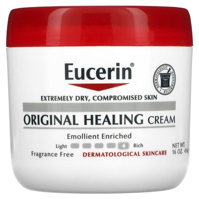 Eucerin, Oryginalny Krem Leczniczy, Bardzo Sucha, Uszkodzona Skóra, Bezzapachowy, 16 uncji (454 g)