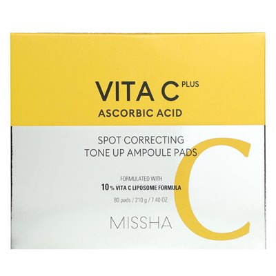 Missha, Vita C Plus, podkładki do korygowania punktowego, 80 podkładek, 7,40 uncji (210 g)