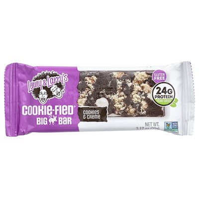 Lenny & Larry's, Cookie-Fied® Big Bar, Cookies & Creme, 12 bars, 3.17 oz (90 g)