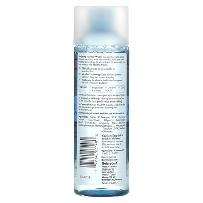 Eucerin, nawilżająca woda micelarna + kwas hialuronowy, 6,8 fl oz (200 ml) Eucerin, nawilżająca woda micelarna + kwas hialuronowy, 6,8 fl oz (200 ml)