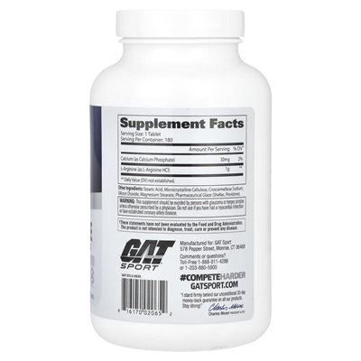 GAT, L-Arginine, 180 tabletek GAT, L-Arginine, 180 tabletek