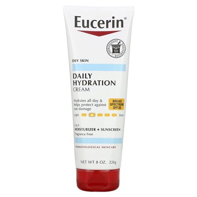 Eucerin, Daily Hydration Cream, SPF 30, bez zapachu, 8 uncji (226 g)