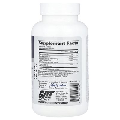 GAT, Joint Support, Essential, 60 Tablets