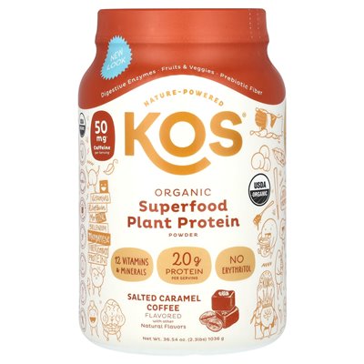 KO, organiczne białko w proszku roślinnym, solona karmelowa kawa, 2,3 funta (1036 g)
