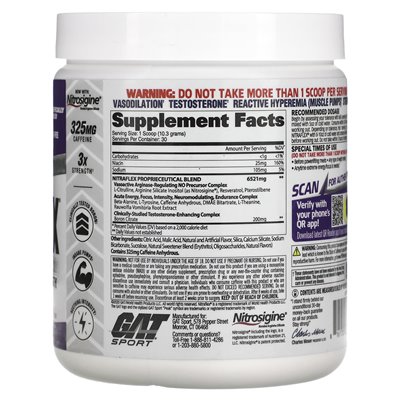 GAT, Sport, Nitraflex, winogrona, 10,9 uncji (309 g)