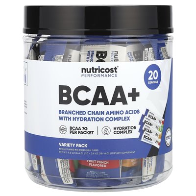 Nutricost, Performance, BCAA +, Variety Pack, 20 pakietów, 0,5 uncji (13-14 g) Nutricost, Performance, BCAA +, Variety Pack, 20 pakietów, 0,5 uncji (13-14 g)