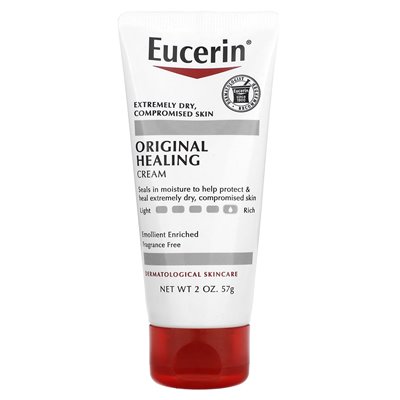 Eucerin, Oryginalna Krem Leczniczy, Bardzo Sucha, Uszkodzona Skóra, Bezzapachowy, 2 uncji (57 g)