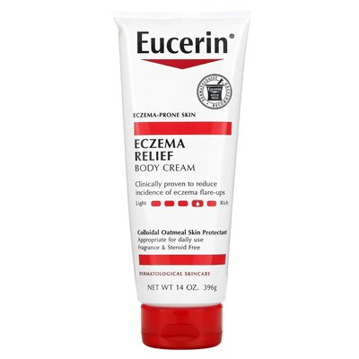 Eucerin, Egzema Relief Body Cream, bez zapachu, 14 uncji (396 g)