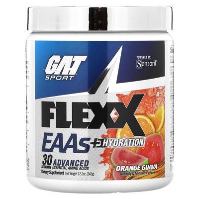GAT, Flexx EAAS + Hydration, pomarańczowa guawa, 12,2 uncji (345 g)