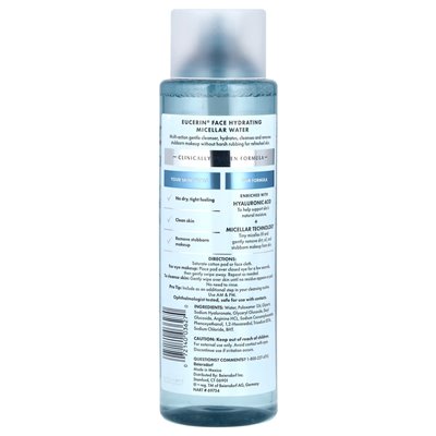 Eucerin, Gesicht, feuchtigkeitsspendendes Mizellenwasser, parfümfrei, 13,5 fl oz (400 ml) Eucerin, Gesicht, feuchtigkeitsspendendes Mizellenwasser, parfümfrei, 13,5 fl oz (400 ml)