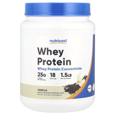 Nutricost, koncentrat białka serwatki, wanilia, 1,5 funta (680 g)