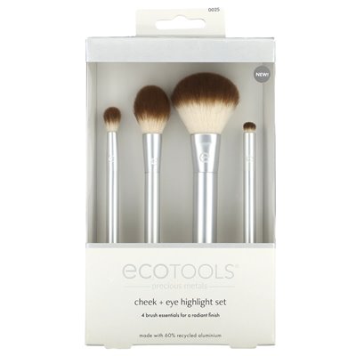 Ecotools, Precious Metals, Wangen- und Augen-Highlighter-Set, 4-teiliges Set