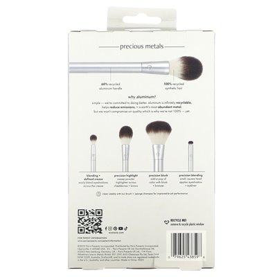 Ecotools, Precious Metals, Wangen- und Augen-Highlighter-Set, 4-teiliges Set