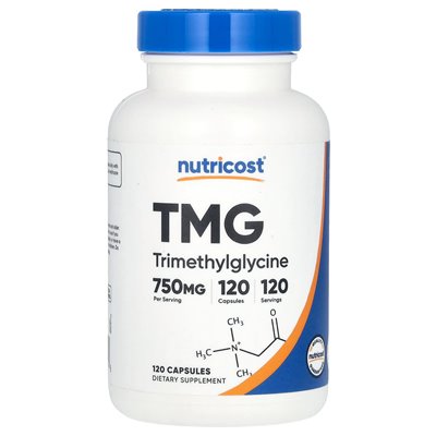 Nutricost, TMG, 750 mg, 120 kapsułek