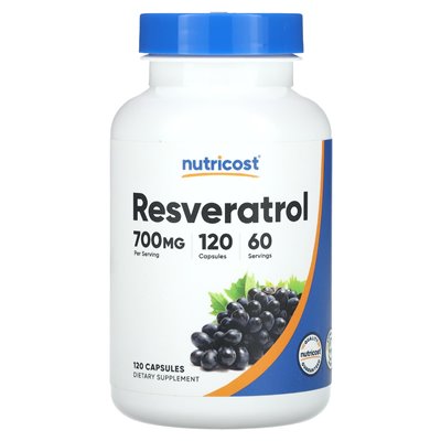 Nutak, resweratrol, 700 mg, 120 kapsułek (350 mg na kapsułkę)
