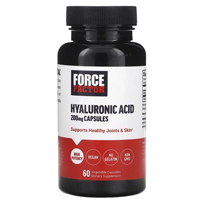 Force Factor, Hyaluronic Acid, 200 mg, 60 Vegetable Capsules Force Factor, Hyaluronic Acid, 200 mg, 60 Vegetable Capsules