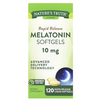 Nature's Truth, Melatonin, schnelle Freisetzung, 10 mg, 120 flüssige Softgelkapseln