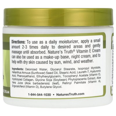 Nature's Truth, E-Cream Complex, Unscented, 4 oz (113 g)