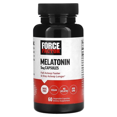 Force Factor, Melatonin, 5 mg, 60 Vegetable Capsules Force Factor, Melatonin, 5 mg, 60 Vegetable Capsules