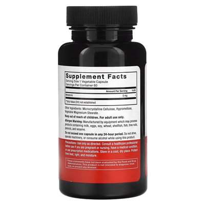 Force Factor, Melatonin, 5 mg, 60 Vegetable Capsules Force Factor, Melatonin, 5 mg, 60 Vegetable Capsules
