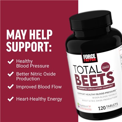 Współczynnik siły, Total Beets ™, potężna obsługa krążenia, 120 tabletek Współczynnik siły, Total Beets ™, potężna obsługa krążenia, 120 tabletek