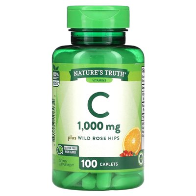 Nature's Truth, Vitamin C Plus Wild Rose Hips, 1000 mg, 100 Capsules