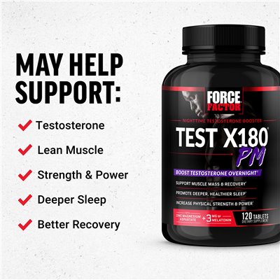 Współczynnik siły, test x180® PM, 120 tabletek
