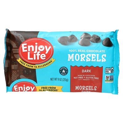 Ciesz się żywotnością, kęsami, ciemną czekoladą, 9 uncji (255 g)