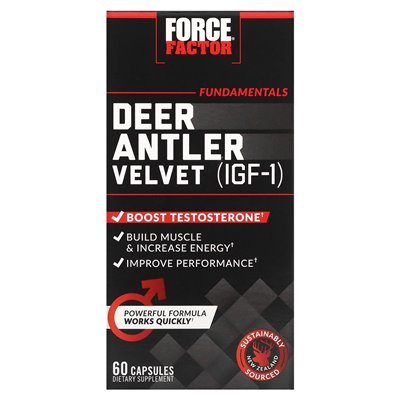 Strength Factor, Deer Antler Velvet (IGF-1), 60 Capsules
