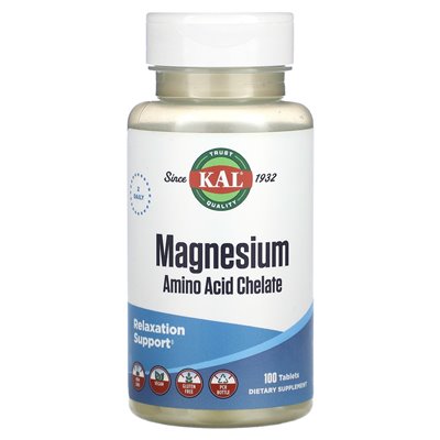 Kal, chelat aminokwasowy magnezu, 100 tabletek