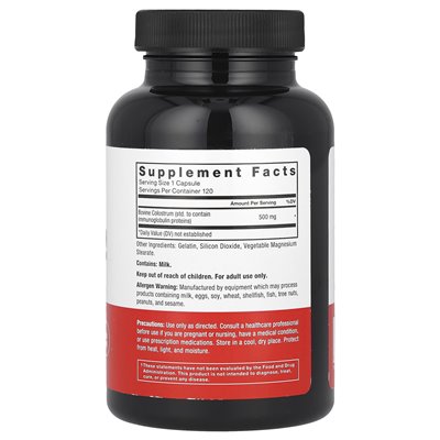 Współczynnik siły, potulrum bydła z immunoglobuliną i laktoferyną, 500 mg, 120 kapsułek