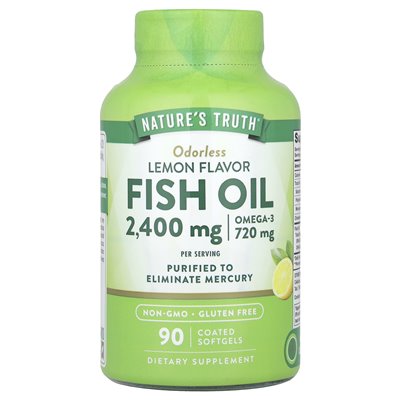 Nature's Truth, Fish Oil, cytryna, 90 powlekanych softgels