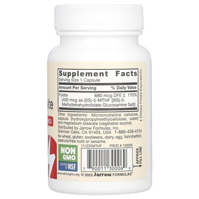 Jarrow Formulas, veganes Methylfolat, extra stark, 400 mcg, 60 vegetarische Kapseln