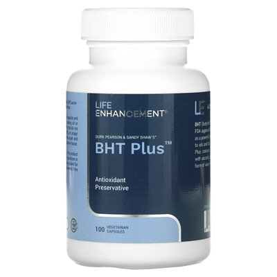 Life Enhancement, Durk Pearson and Sandy Shaws Bht Plus, 100 Veg Capsules