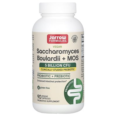 Jarrow Formulas, Vegan Saccharomyces Boulardii + MOS, 5 Billion CFU, 90 Vegetarian Capsules