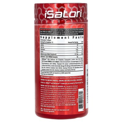 Isatori, Ultra CLA + Omega, 90 softgels