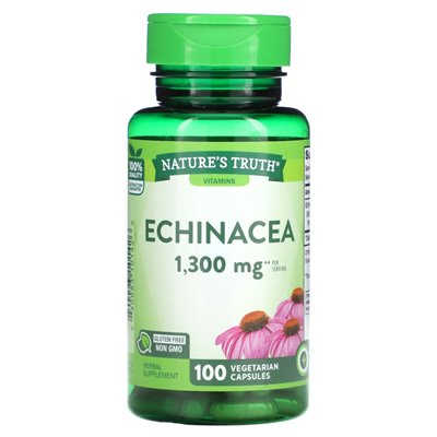 Nature's Truth, Echinacea, 1300 mg, 100 Vegetarian Capsules (650 mg per capsule)