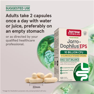 Jarrow Formulas, Jarro-Dophilus EPS, 10 Milliarden, 120 pflanzliche Kapseln (5 Milliarden pro Kapsel) Jarrow Formulas, Jarro-Dophilus EPS, 10 Milliarden, 120 pflanzliche Kapseln (5 Milliarden pro Kapsel)