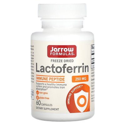 Formuły jarrow, laktoferyna, zamrażone suszone, 250 mg, 60 kapsułek Formuły jarrow, laktoferyna, zamrażone suszone, 250 mg, 60 kapsułek