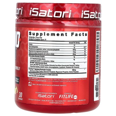 Isatori, Amino-Gro, Frosted Lemonade, 10,6 uncji (300 g) Isatori, Amino-Gro, Frosted Lemonade, 10,6 uncji (300 g)