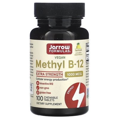 Formuły jarrow, metyl B-12, dodatkowa siła, cytryna, 1000 mcg, 100 tabletek do żucia