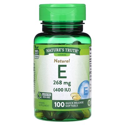 Nature's Truth, Natural E, 268 mg (400 IU), 100 Quick Release Softgels