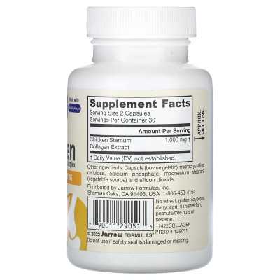 Jarrow Formulas, Typ-II-Kollagenkomplex, 1000 mg, 60 Kapseln (500 mg pro Kapsel)