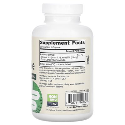 Jarrow Formulas, Prischoke, 500 mg, 180 kapsułek wegetariańskich