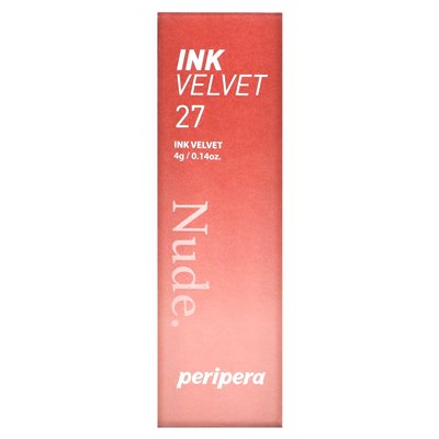 Peripera, atrament Velvet Lip Tint, 27 Strawberry Nude, 0,14 uncji (4 g)