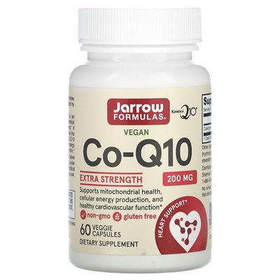 Jarrow Formulas, Vegan Co-Q10, 200 mg, 60 kapsułek wegetariańskich Jarrow Formulas, Vegan Co-Q10, 200 mg, 60 kapsułek wegetariańskich